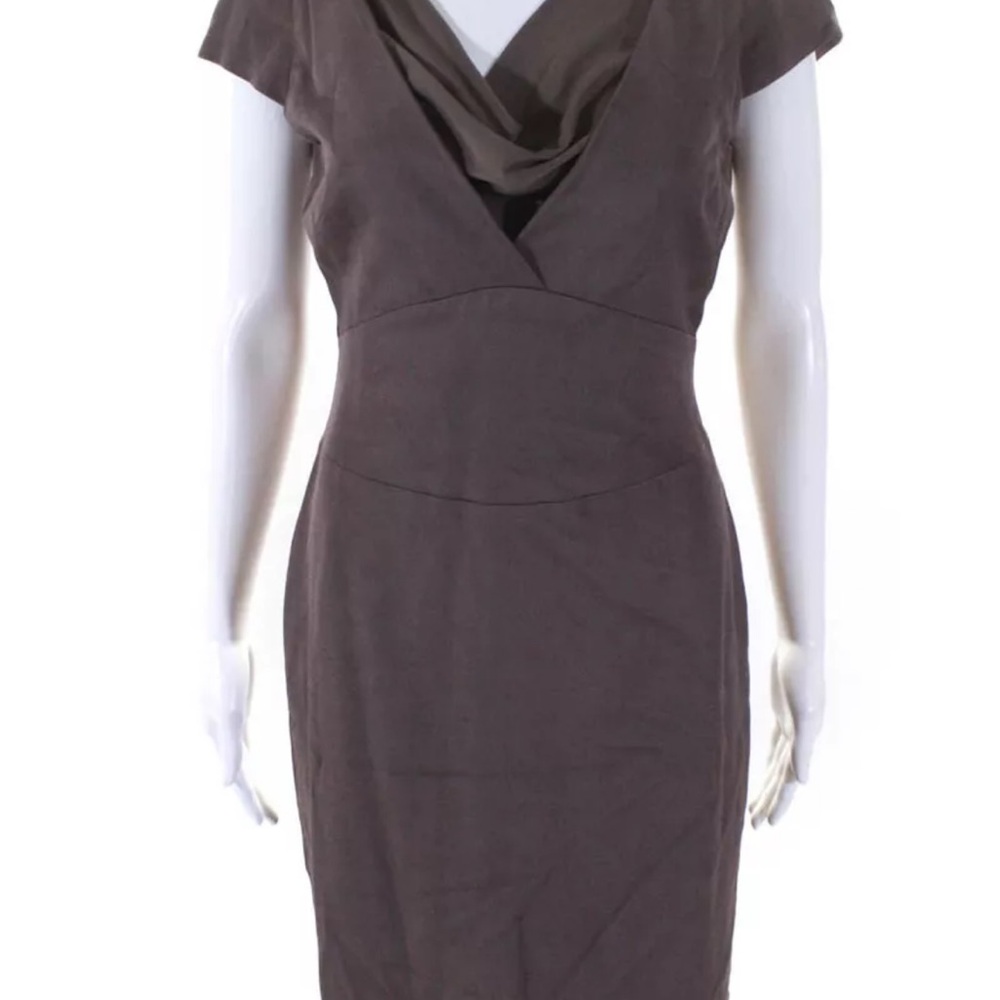 Reiss Carlie Midi Dress in Taupe UK 6 US 2